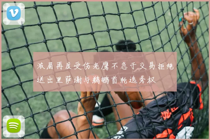 浓眉再度受伤老鹰不急于交易拒绝送出里萨谢与鹈鹕首轮选秀权